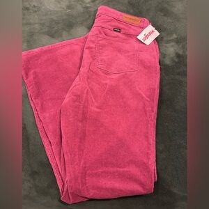 Wrangler Pink/Mauve New Corduroy Pants 16/33x32 High Rise Flare